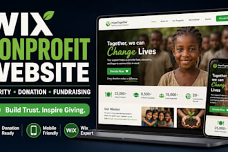 build wix nonprofit charity donation fundraising website
