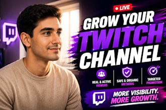 promote your twitch channel with organic growth and live viewers