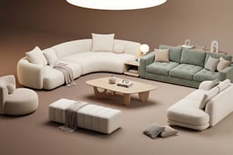 custom 3d low poly mesh furniture imvu second life sims 4 gta, low li mesh