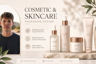 design amazon supplement label and pouch packaging for product