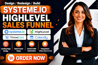 build sales funnel in click funnel thrivecart landing pages, gohighlevel funnel