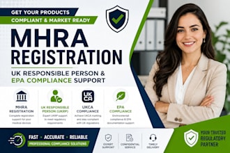 provide mhra registration, UK responsible person and epa compliance support