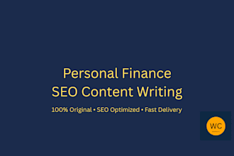 write SEO optimized personal finance blog articles and content