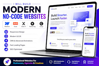 build webflow, duda, editor x, readymag, cargo no code websites