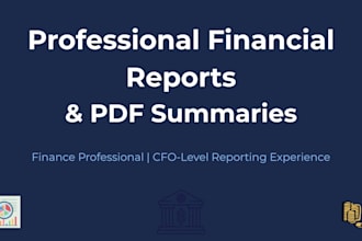 create professional PDF reports and financial summaries