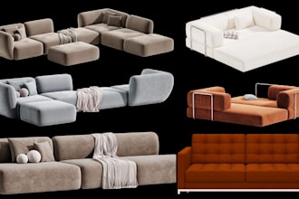 build low li perm, 3d mesh furniture set, second life imvu vrchat sims gta fivem
