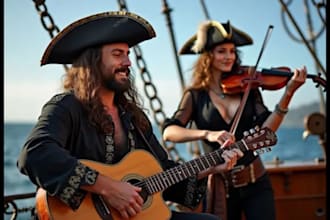 sing your ancient pagan folk shanty with deep male medieval vocals