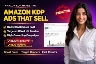 do self published ebook promotion, amazon KDP ads set up to increase book sales
