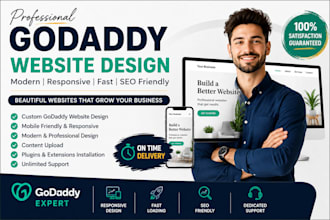 design website development godaddy godaddy website redesign