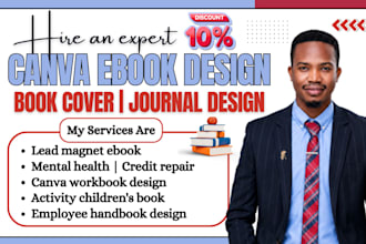 design mental health journal, credit repair canva workbook, lead magnet ebook