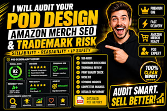 audit your pod t shirt design for SEO and trademark risk