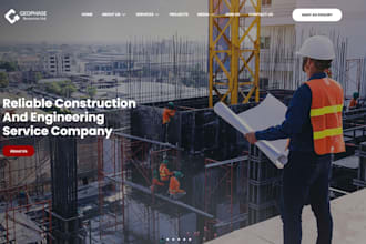 design construction company website construction landing page hvac website