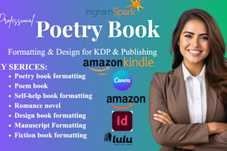 do poetry book formatting, poetry ebook, poetry book cover design for KDP