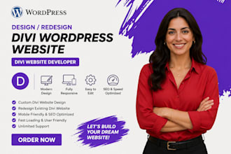 design or redesign divi wordpress website divi website developer