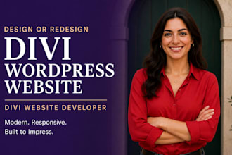 design or redesign divi wordpress website divi website developer