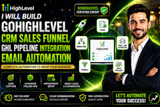 build gohighlevel crm sales funnel ghl pipeline integration email automation