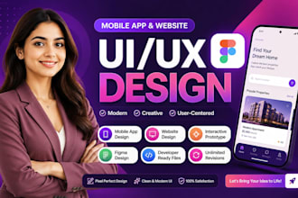 do mobile app design app UI UX and UI UX design in figma