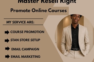 promote master resell right courses with email marketing
