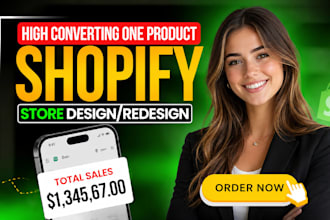 build a branded one product shopify store, one product shopify website