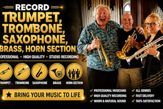 record trumpet, trombone, saxophone, brass, horn section