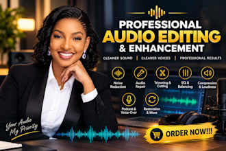 do audio editing and clean up using adobe audition, audacity, izotone rx11