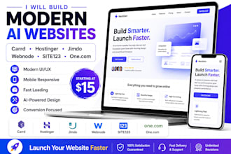 build websites using carrd, hostinger, jimdo, webnode, site123 and one com