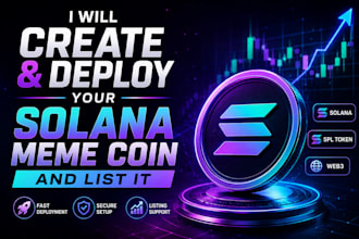 create deploy and list your solana meme coin