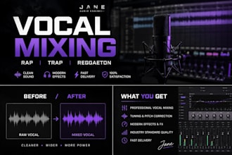 vocal mixing or vocal edit