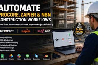 automate procore, zapier and n8n construction workflows
