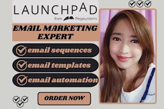 setup launchpad email sequences launchpad email template design