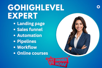 setup gohighlevel sales funnel, ghl automation expert landing page