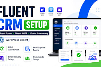 setup fluentcrm, fluent forms, fluent SMTP and fluent community