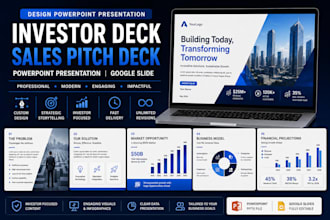 design powerpoint presentation investor deck sales pitch deck google slide
