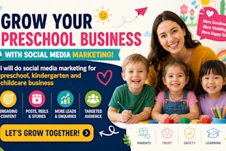 do social media marketing for preschool kindergarten and childcare business