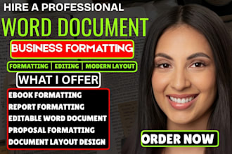 redesign and format messy word documents professionally