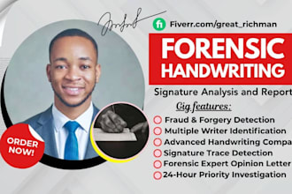 provide professional handwriting forensic analysis with company report