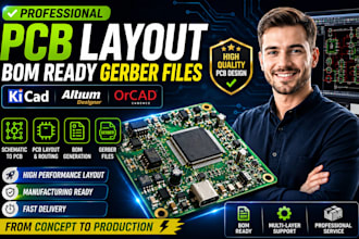 design pcb layout bom ready gerber files in kicad altium orcad