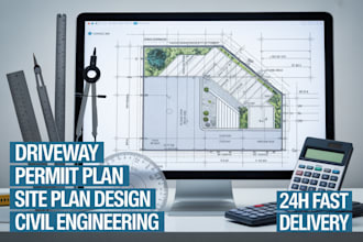 driveway permit plan driveway drawing site plan grading drainage layout