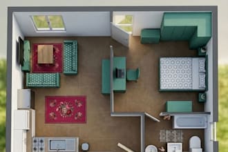 design 2d house floor plan