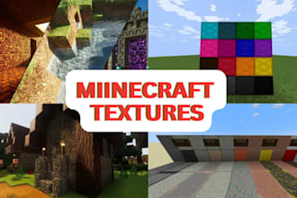 make minecraft textures, resource packs, 3d game assets, weapons of any style