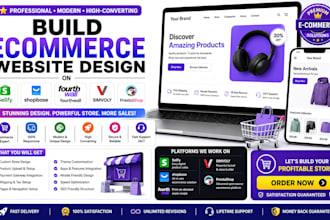 build sellfy shopbase fourthwall simvoly prestashop ecommerce website design