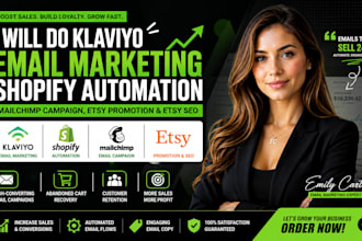do klaviyo email marketing shopify automation mailchimp etsy promotion etsy SEO