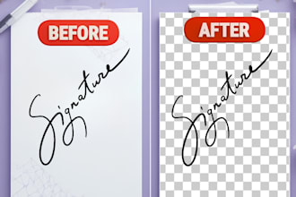 remove signature background and create transparent png and svg vector