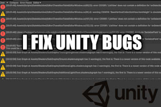 fix bugs, errors and issues in your unity game