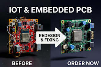 redesign, fix and optimize iot embedded systems pcb esp32 arduino stm32
