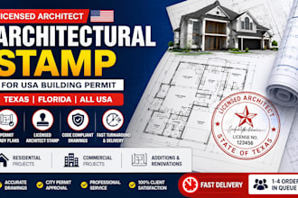 licensed archtechural stamp texas stamp USA building permit florida stamp permit