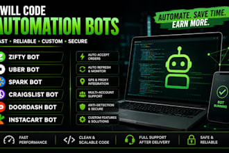code zifty bot, uber bot, spark bot, craigslist bot, doordash bot, instacart bot