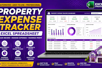 design property expense tracker spreadsheet in excel