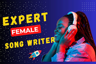 be your powerful female song writer and female vocalist