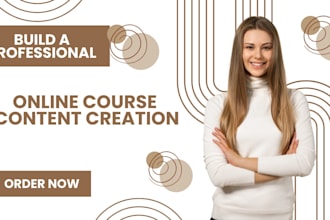 create a professional course and content writing